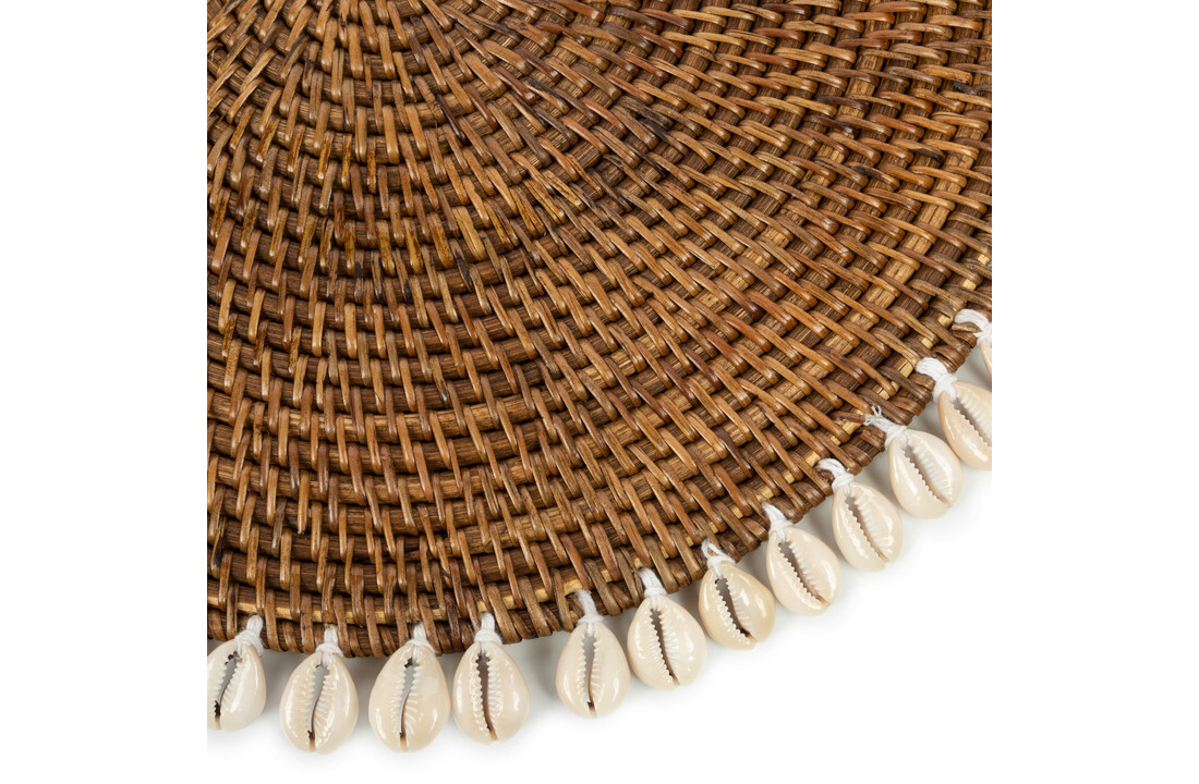 The Colonial Shell Placemat - Natural Brown
