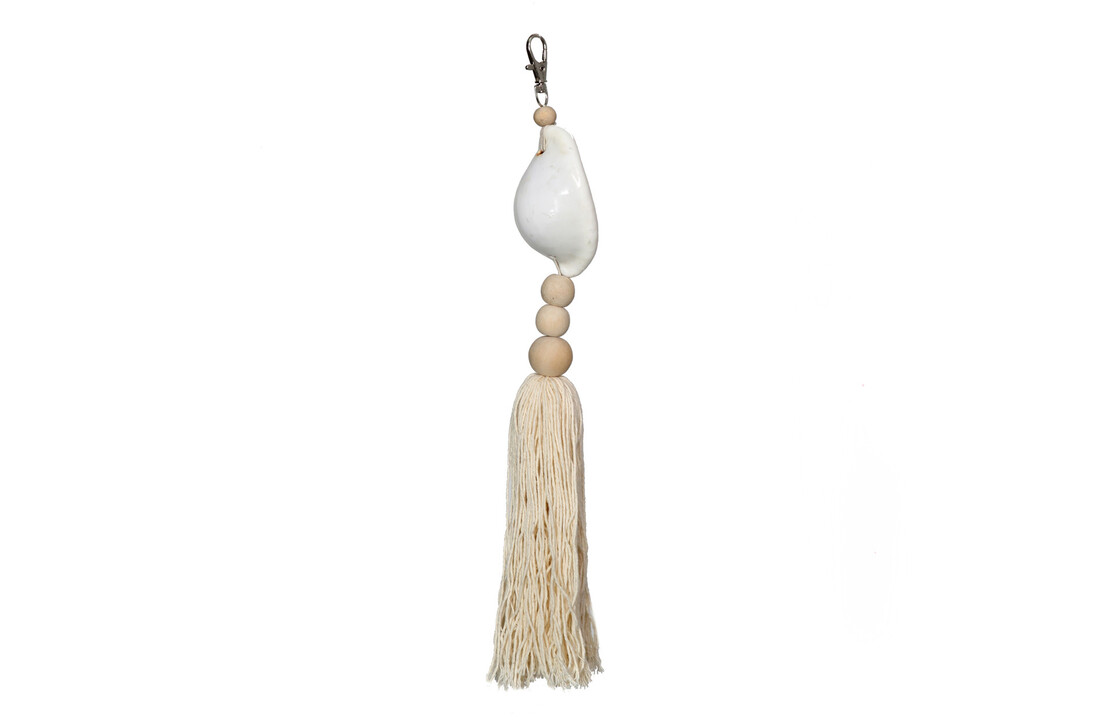 The White Cowrie Keychain