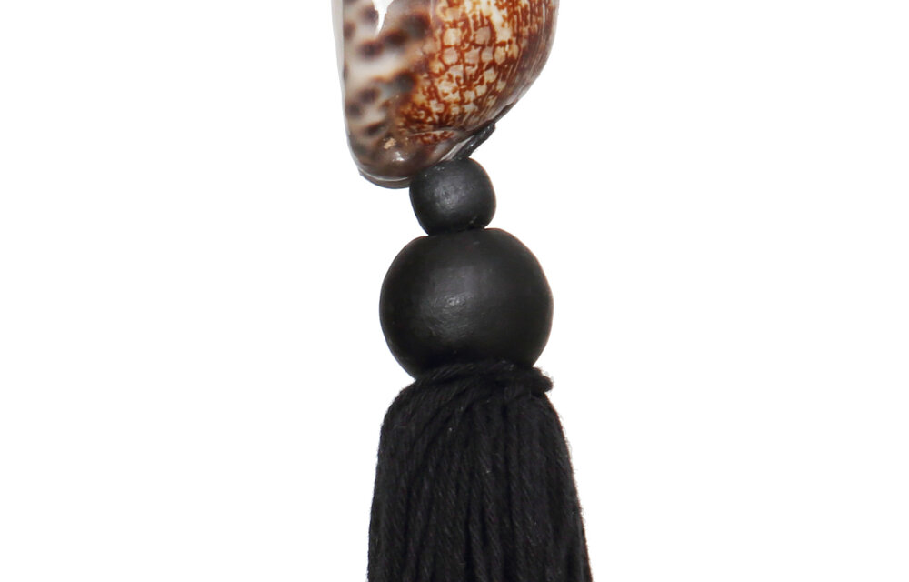 The Brown and Black Cowrie Keychain