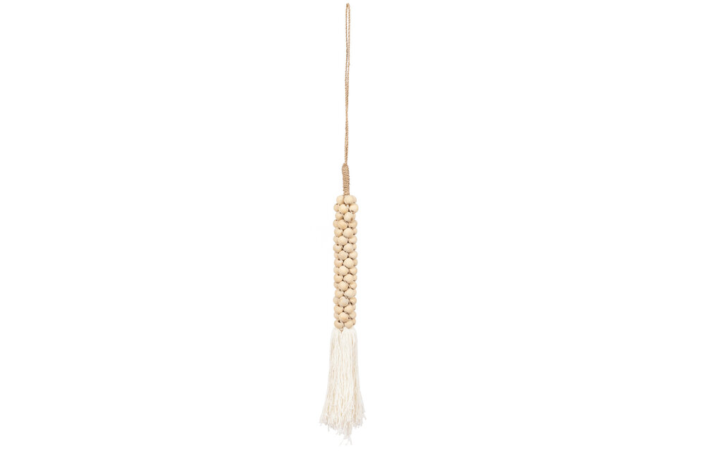 The Wooden Beads with Cotton Tassel