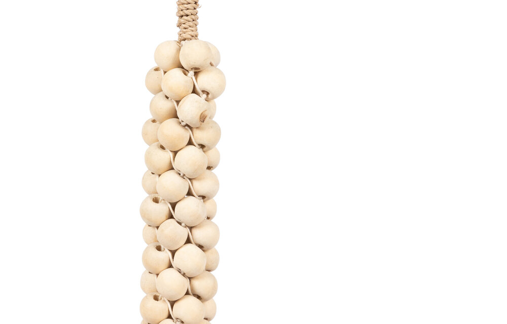 The Wooden Beads with Cotton Tassel