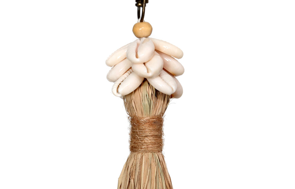 The Raffia Cowrie Shell Tassel