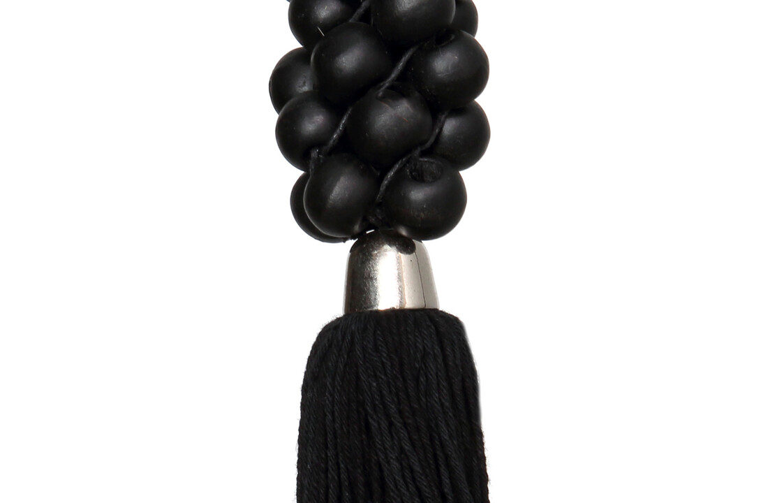 The Wooden Beaded Keychain - Black