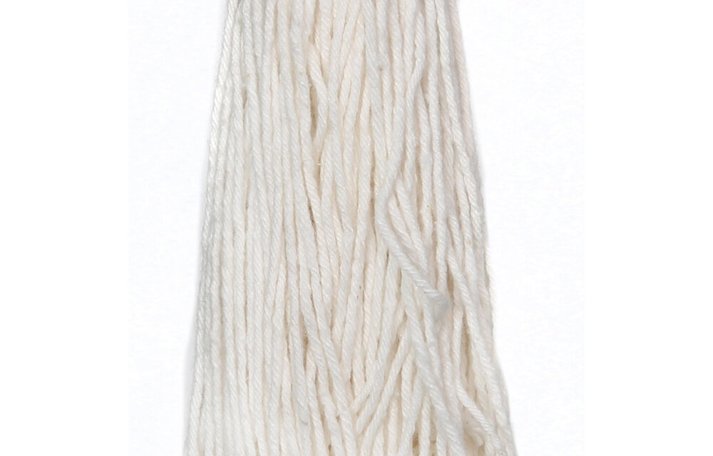 The Wooden Beaded Keychain - Natural White