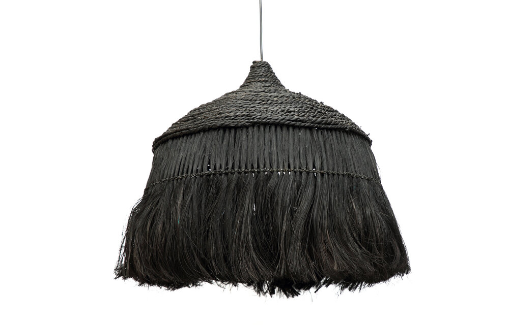 The Abaca Hoola Pendant Lamp - Black - L