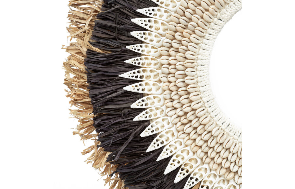 The Mojo Raffia On Stand - Black Natural - L