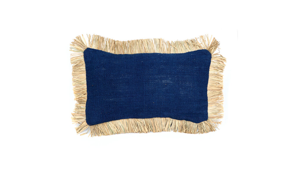 The Saint Tropez Cushion - Blue Natural - Rectangular