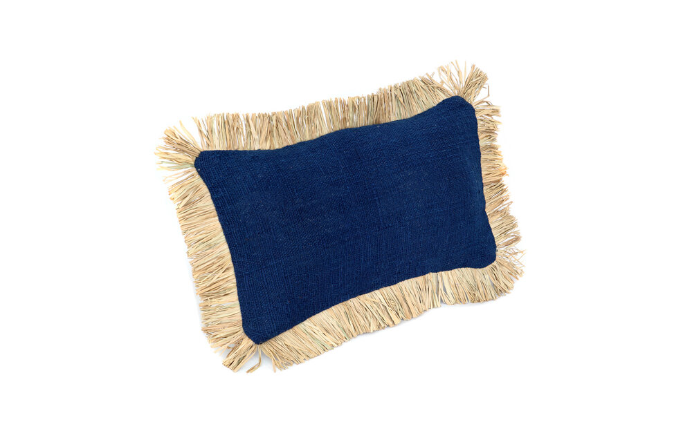 The Saint Tropez Cushion - Blue Natural - Rectangular