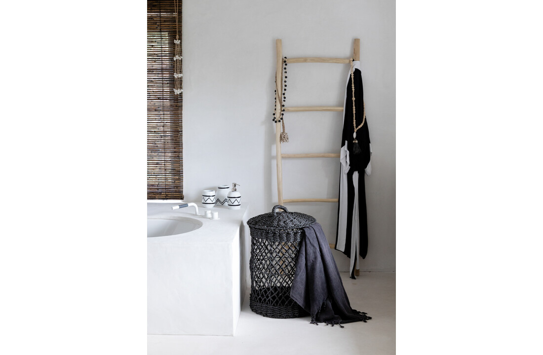 The Santorini Conic Vase - White Black