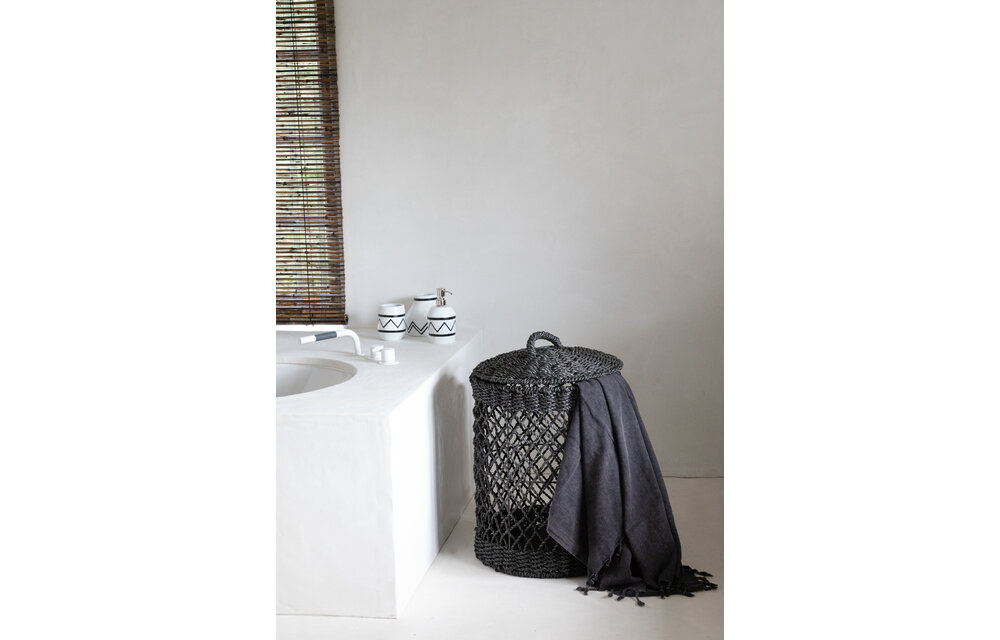 The Santorini Conic Vase - White Black