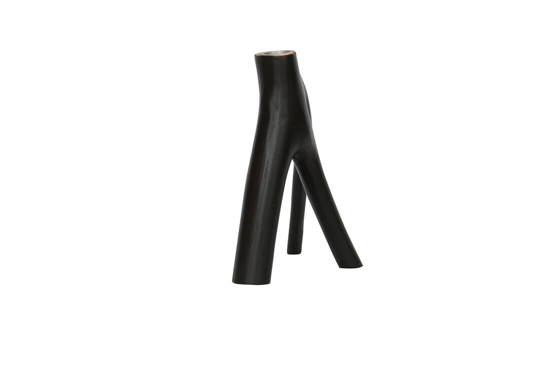 The Triple Twig Candle Holder - Black