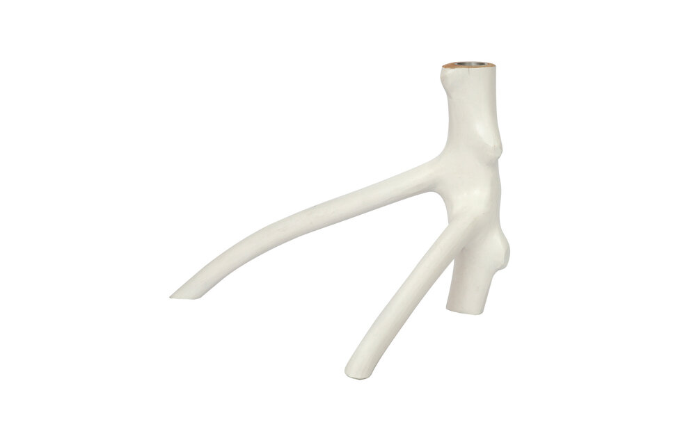 The Triple Twig Candle Holder - White