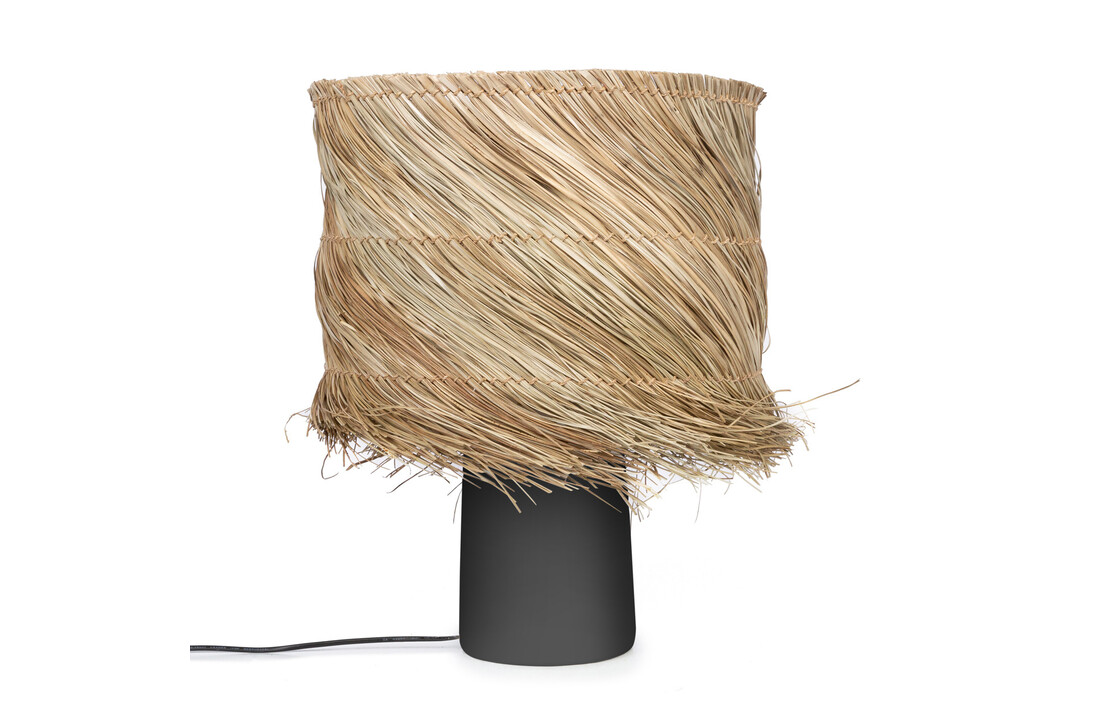 The Pandan Table Lamp - Black Natural