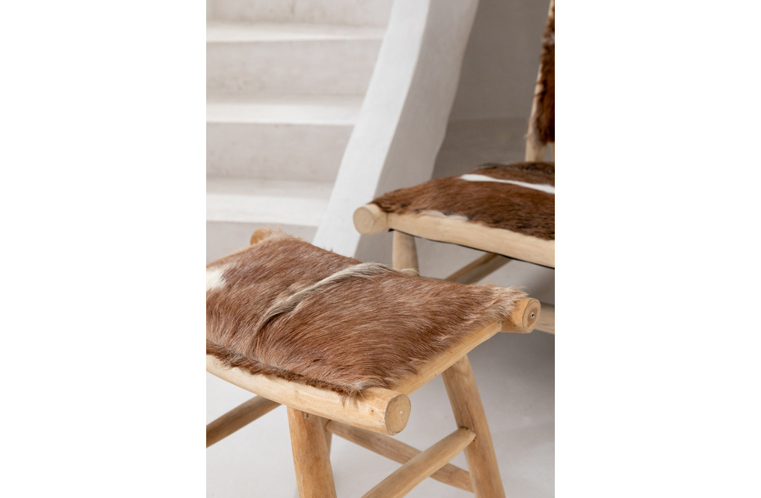 The Island Comfy Stool - Natural Brown