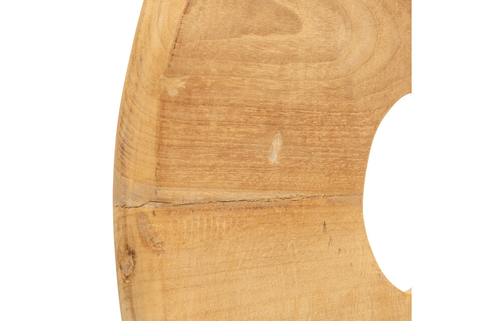 The Teak Disc on Stand - Natural - L
