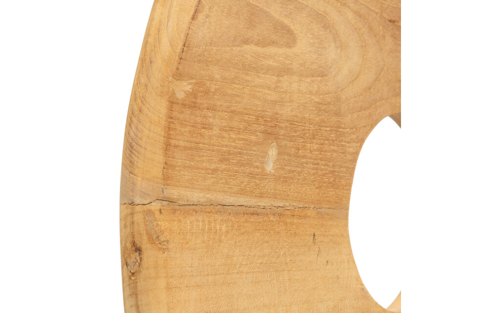 The Teak Disc on Stand - Natural - M