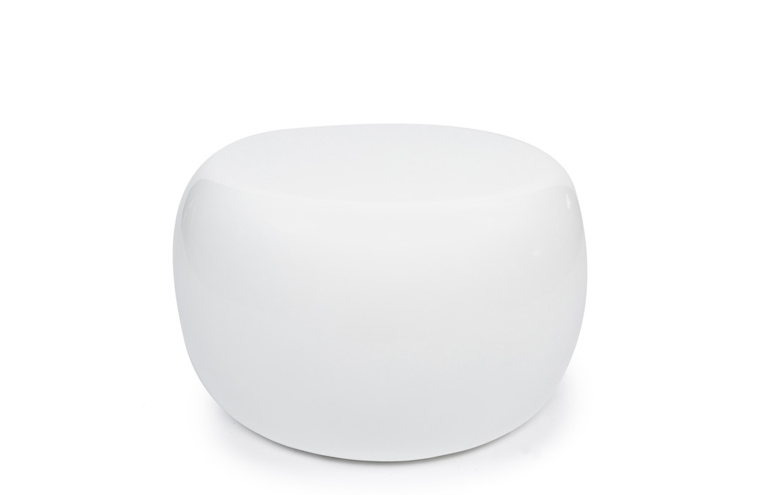 The High Gloss Side table - White