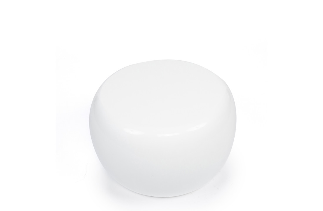 The High Gloss Side table - White