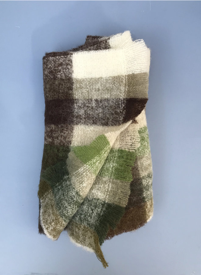 Corunda shawl groen ruit