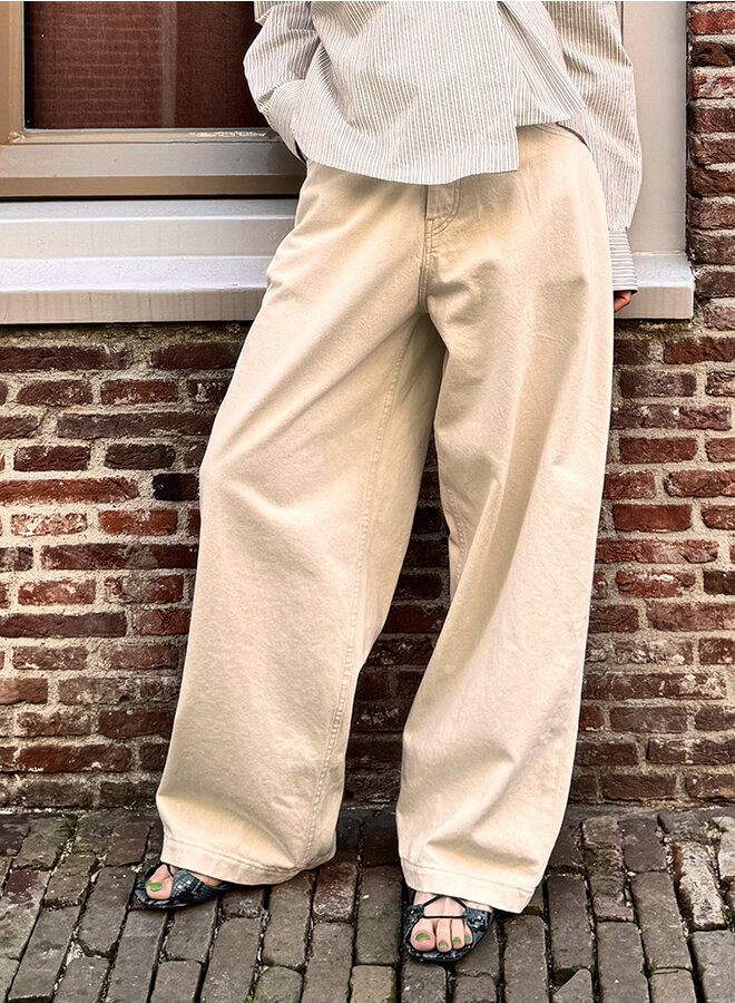 Replacement jean ecru & zwart