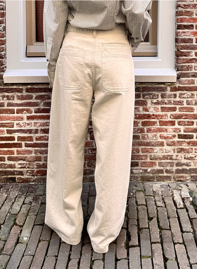 Replacement jean ecru & zwart