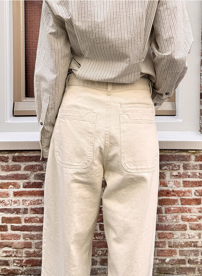 Replacement jean ecru & zwart