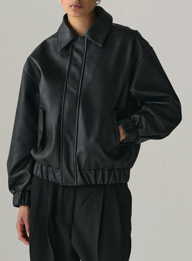 PUFF DAD faux leather black