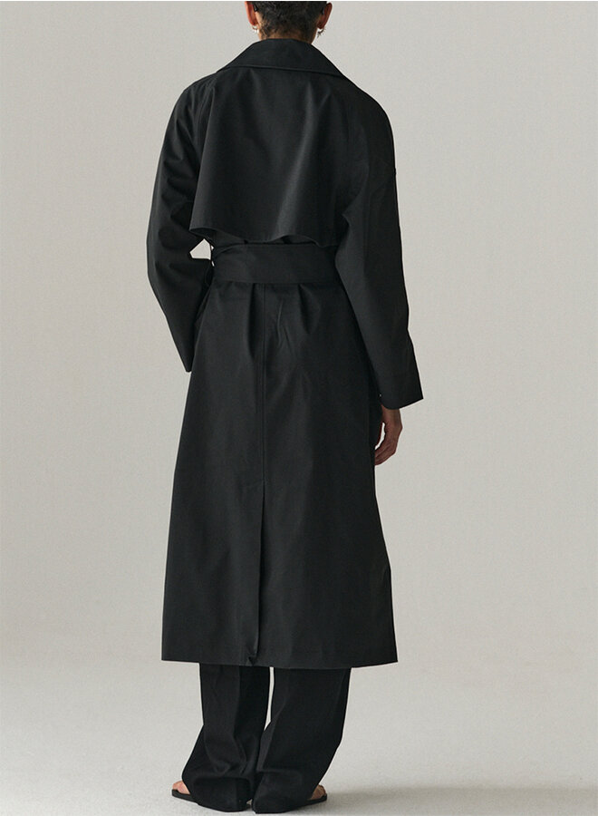 ROOMY TRENCH BLCK