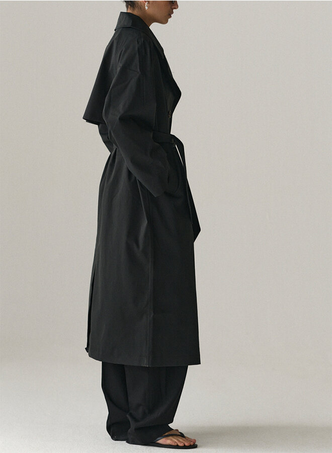 ROOMY TRENCH BLCK