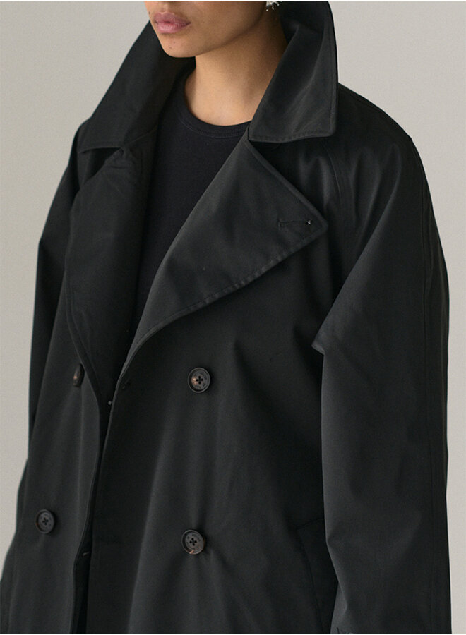 ROOMY TRENCH BLCK