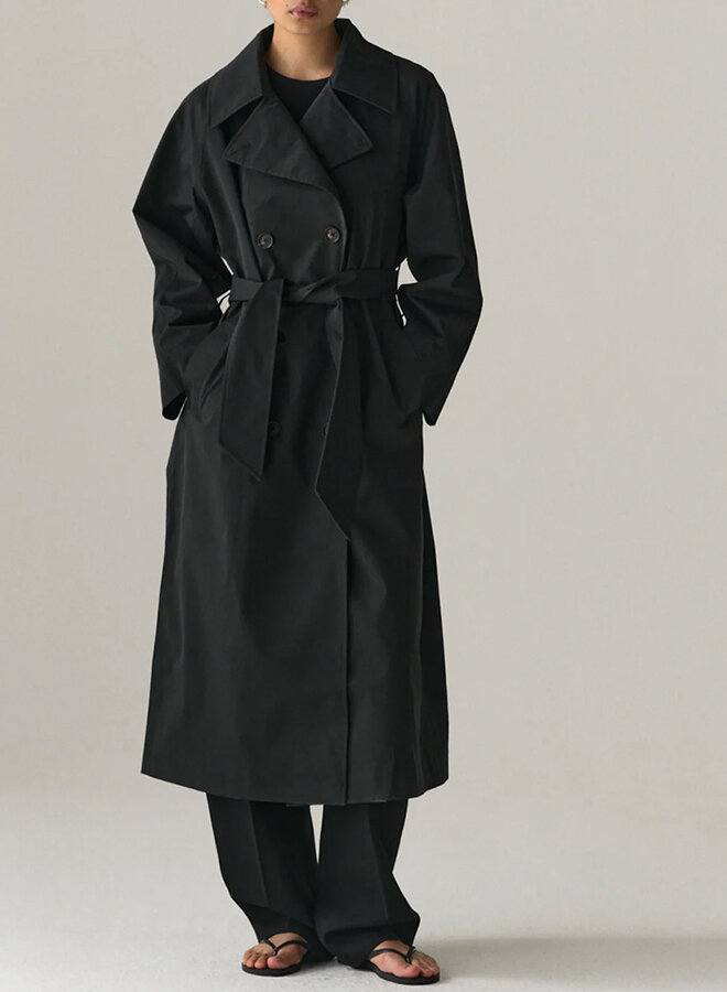 ROOMY TRENCH BLCK