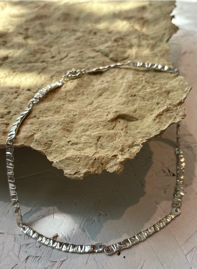 Gray Flex ketting silver