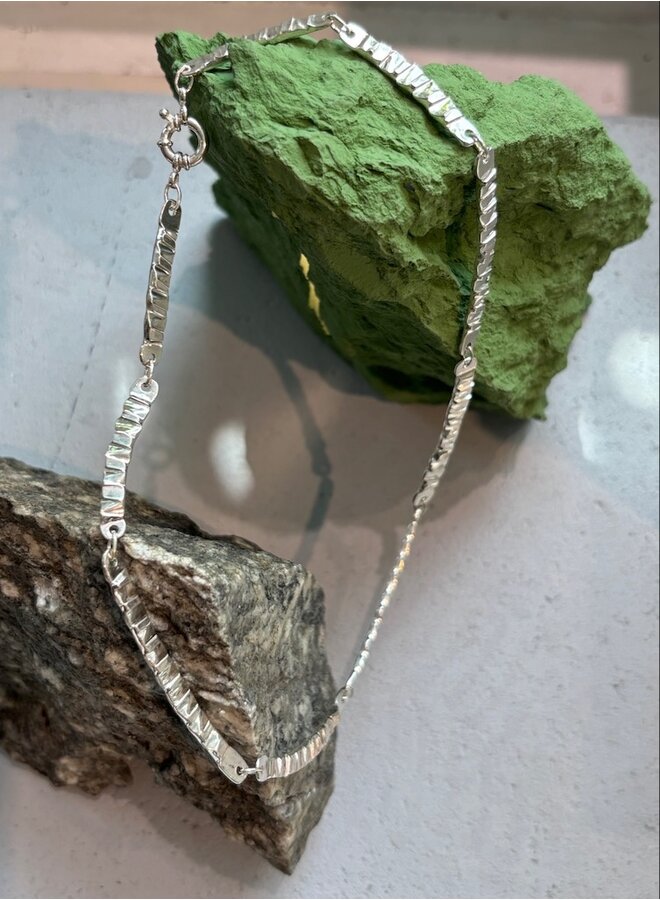 Gray Flex ketting silver