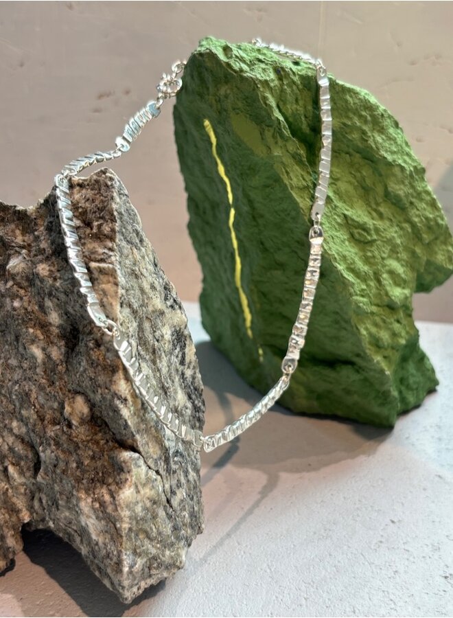 Gray Flex ketting silver