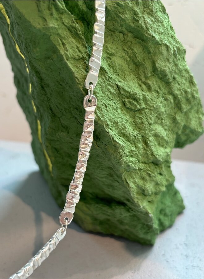 Gray Flex ketting silver