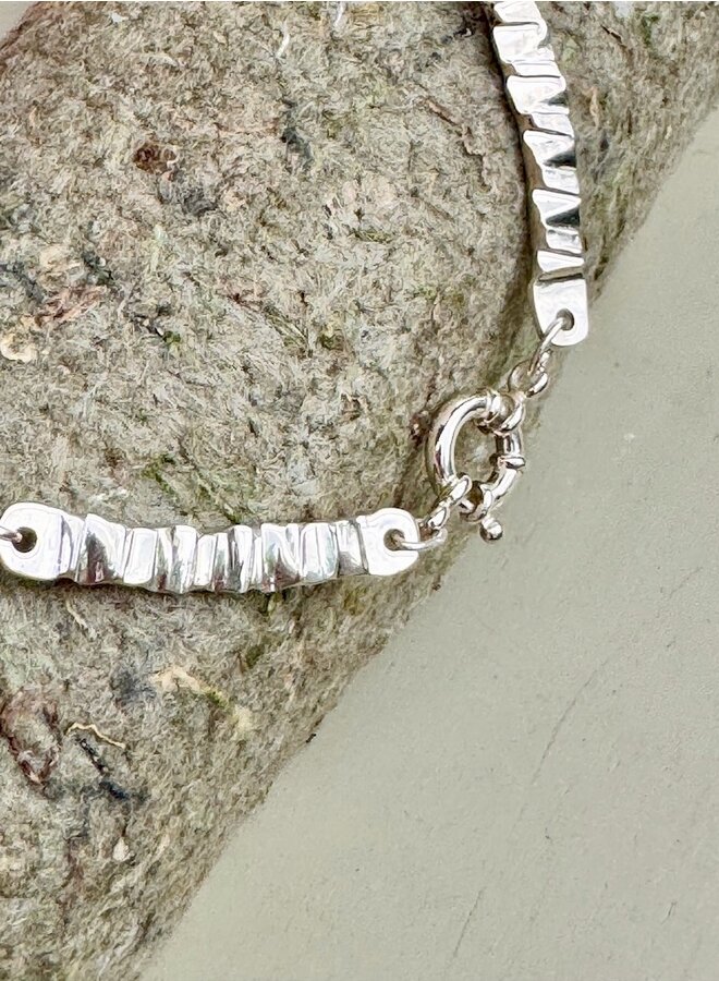 Gray Flex ketting silver