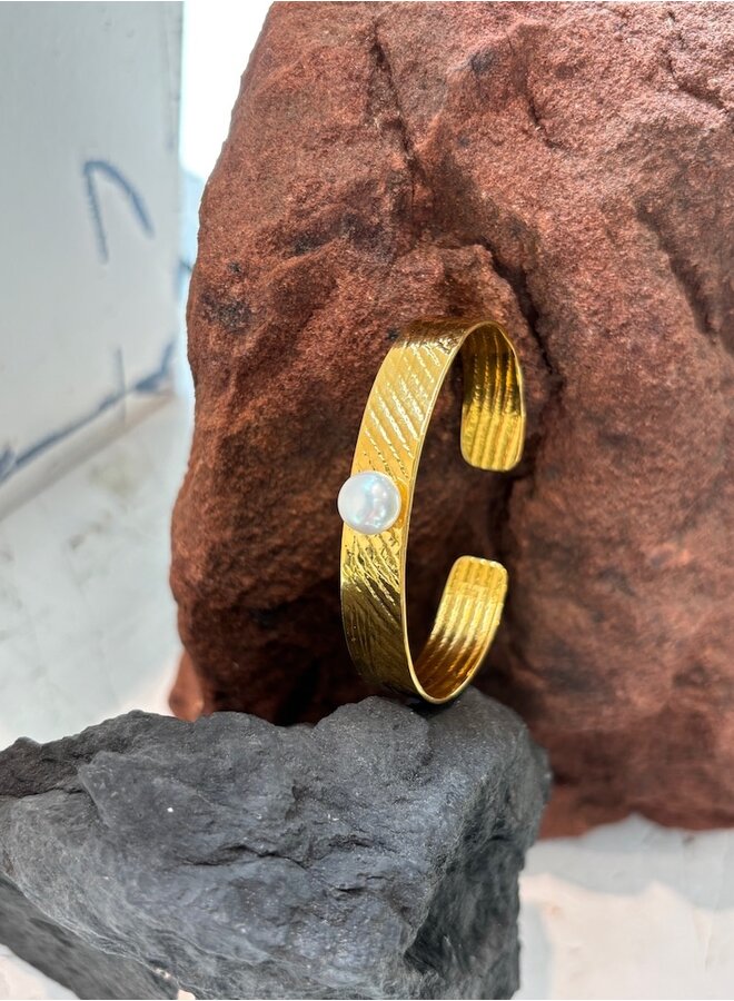 Olong 24K+parel armband