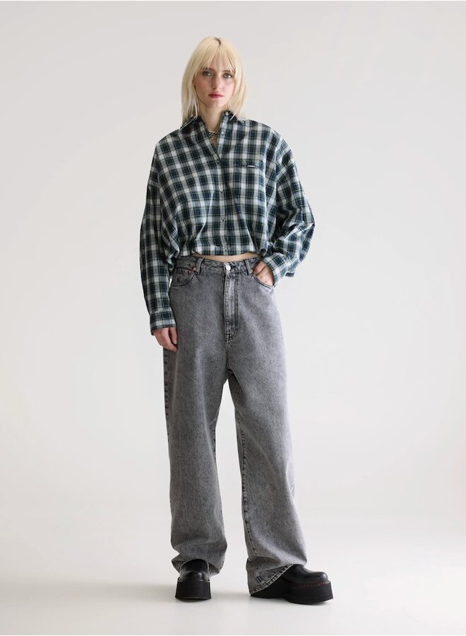 Graham check green blouse