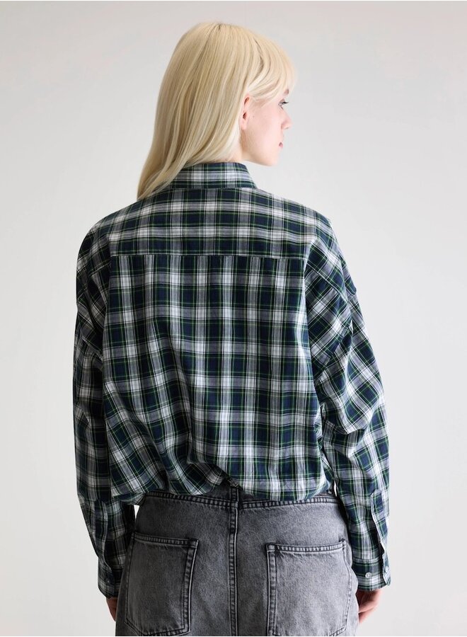 Graham check green blouse