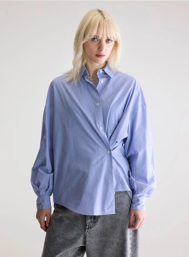 Gillian blue stripe blouse