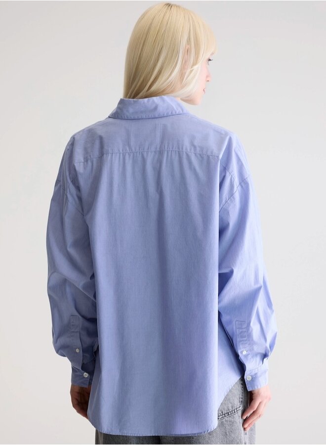 Gillian blue stripe blouse