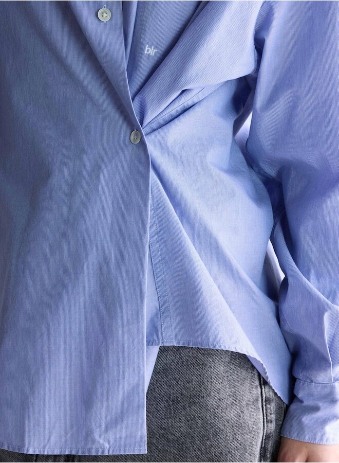 Gillian blue stripe blouse