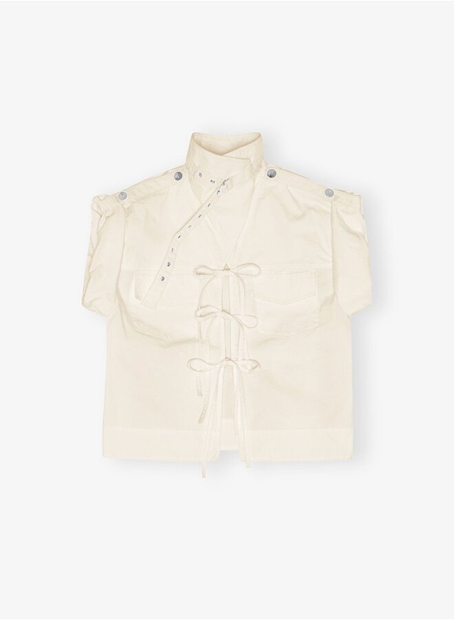 Cowl neck blouse ecru