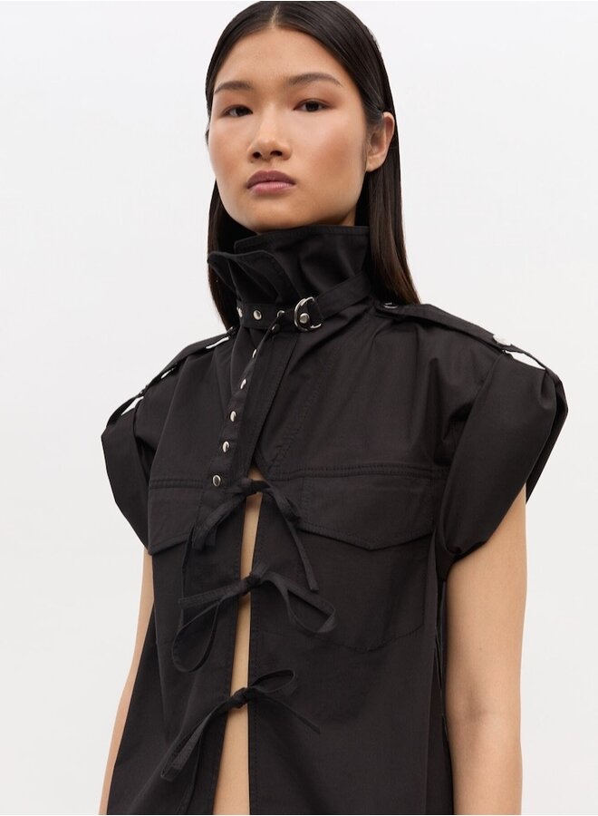 Cowl neck blouse black