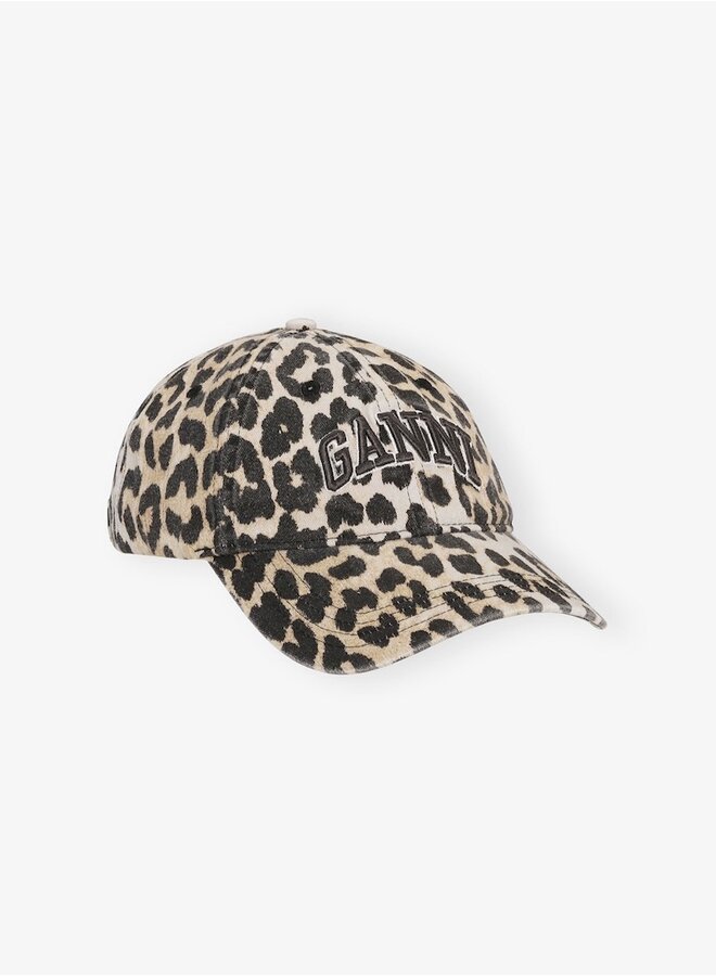 Cap emb leopard