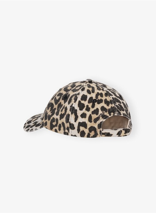 Cap emb leopard