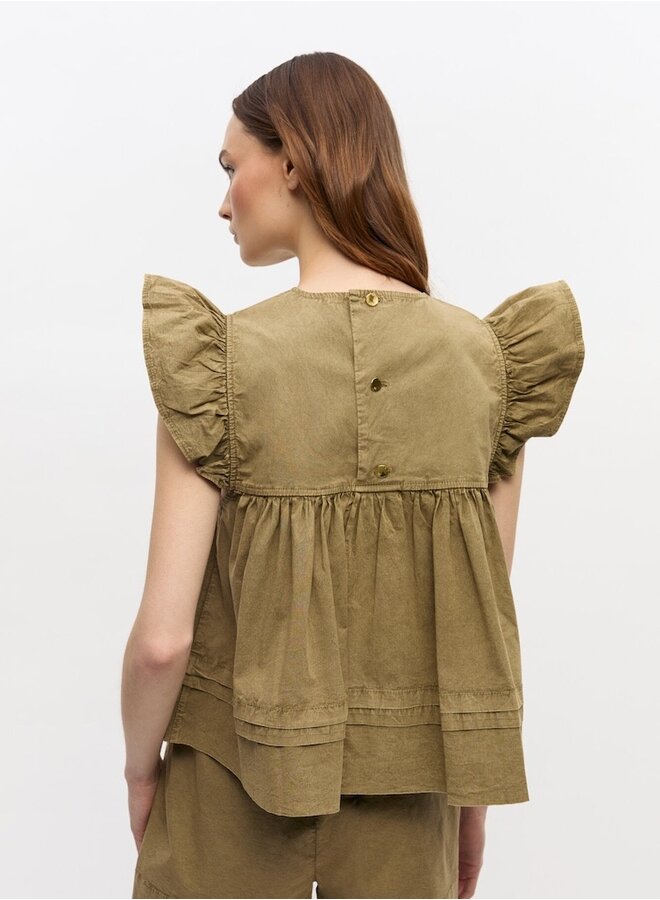 Frill top boa-kaki