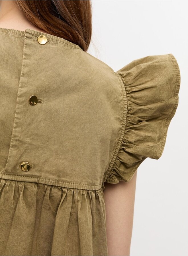 Frill top boa-kaki