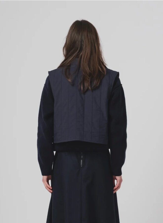 Cropped vest inkt