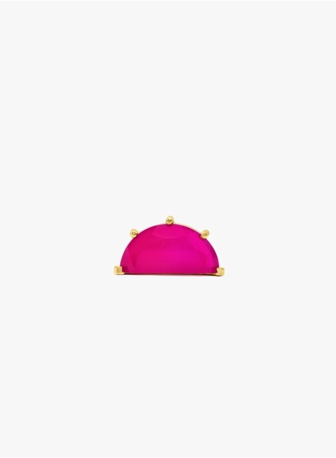 Half cut earring pink